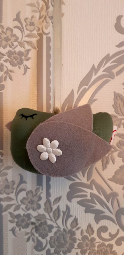 Fabs world deurhanger, kasthanger Bird vintage green / legergroen - Afbeelding 5