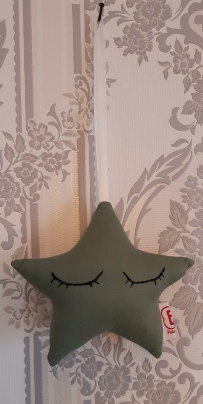 Fabs World deurhanger, kasthanger Ster vintage green, legergroen - Afbeelding 3