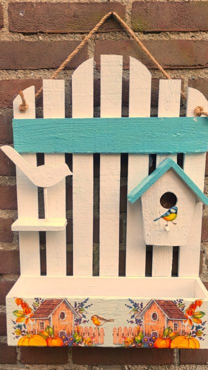 Leuk decoratief voederhuisje, vogelhuisje, plantenbak h009 (uitverkocht) - Afbeelding 2