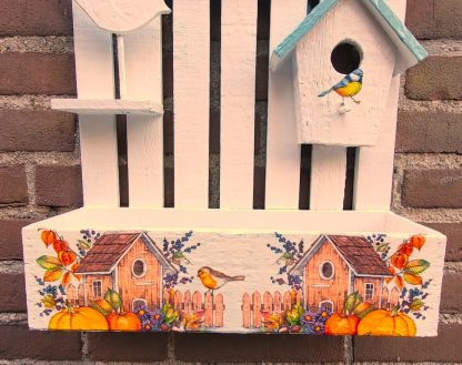 Leuk decoratief voederhuisje, vogelhuisje, plantenbak h009 (uitverkocht)