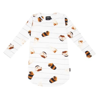 SNURK cavia white longsleeve dress nu met korting ! - Afbeelding 4