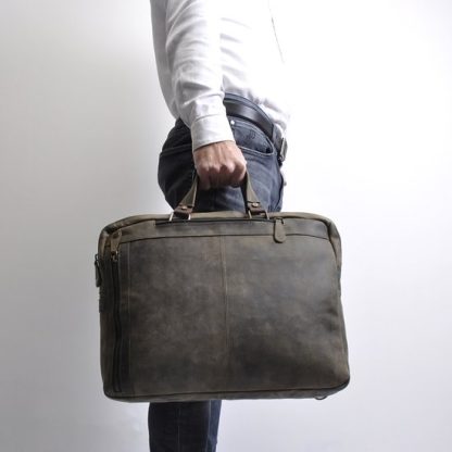 Berba Leren 3 in 1 rugzak briefcase B033 Military - Afbeelding 4
