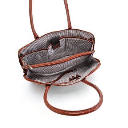 Berba Laguna schoudertas  cognac B011 (uitverkocht) - Afbeelding 3