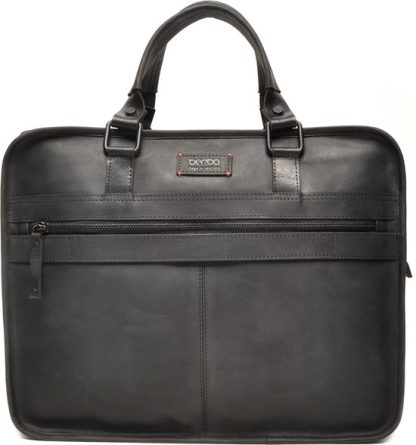 Berba 2 vaks laptop business tas Ruvido zwart B021 - Afbeelding 3