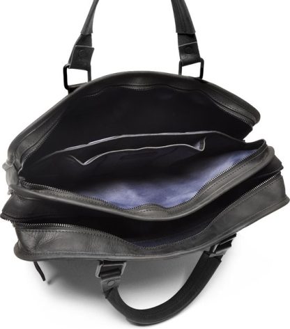 Berba 2 vaks laptop business tas Ruvido zwart B021 - Afbeelding 4