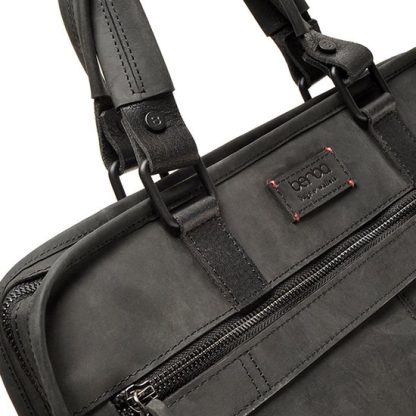 Berba leren 13" laptoptas zwart B023 - Afbeelding 2