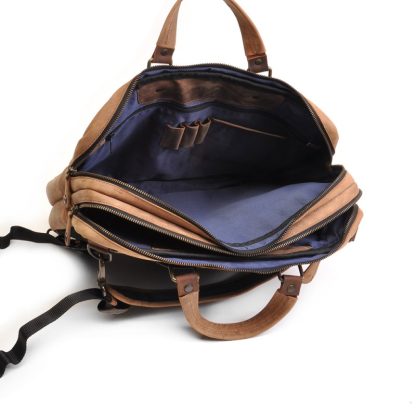 Berba Leren 3 in 1 rugzak briefcase (uitverkocht) - Afbeelding 3