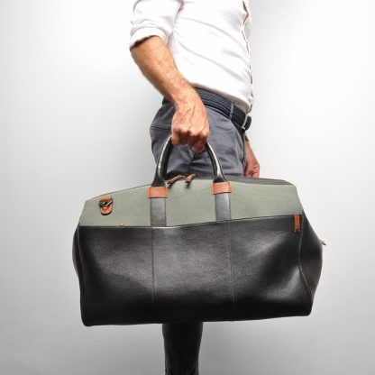 Berba Olly modieuze reistas / weekender black/olive B052
