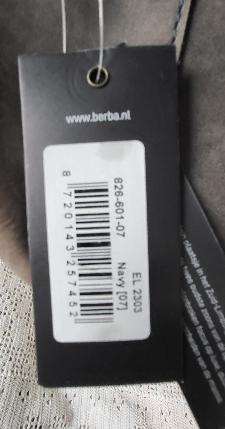 Berba Barbarossa leren reistas / weekender navy B053 - Afbeelding 5