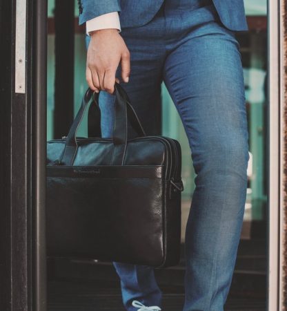 Chesterfield laptoptas, businesstas DEAN zwart C005 - Afbeelding 2