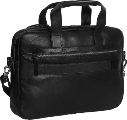 Chesterfield laptoptas, businesstas DEAN zwart C005 - Afbeelding 6