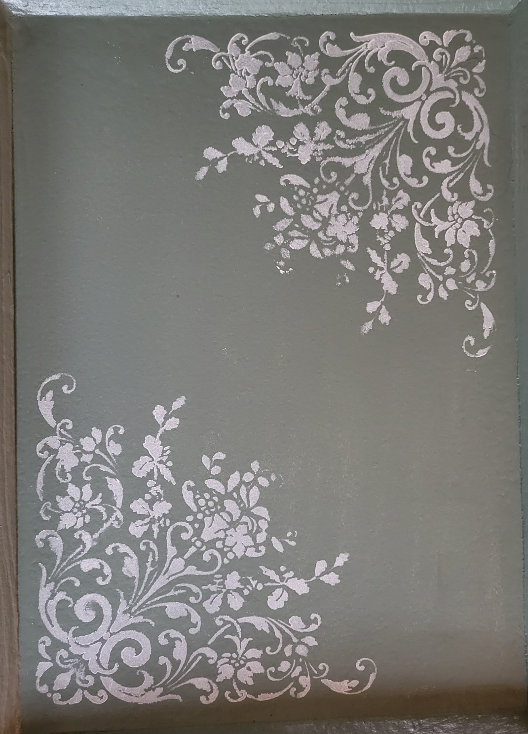 2. Dienblad met bloemenrand sjabloon DB04 - Afbeelding 5