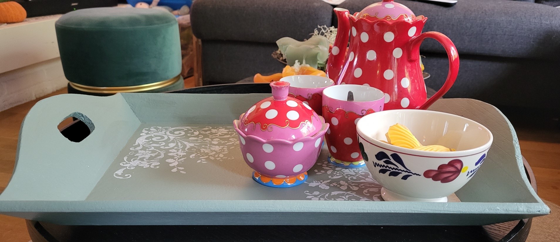 2. Dienblad met sjabloon kerstboom DB014 - Afbeelding 2