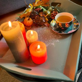 2a. Dienblad met vlinderjurk sjabloon DB02