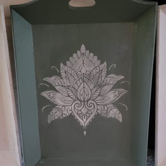 2.Dienblad met Mandala lotusbloem sjabloon DB03