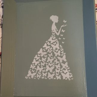 2. Dienblad met vlinderjurk sjabloon DB02