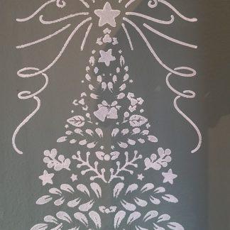 2. Dienblad met sjabloon kerstboom DB014