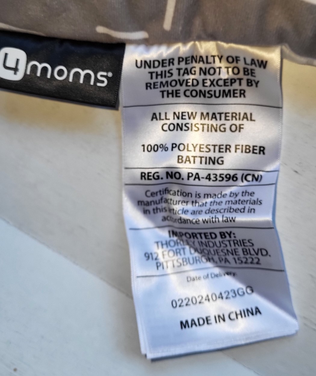 A. Newborn Insert / snug van 4moms NEW - Afbeelding 6