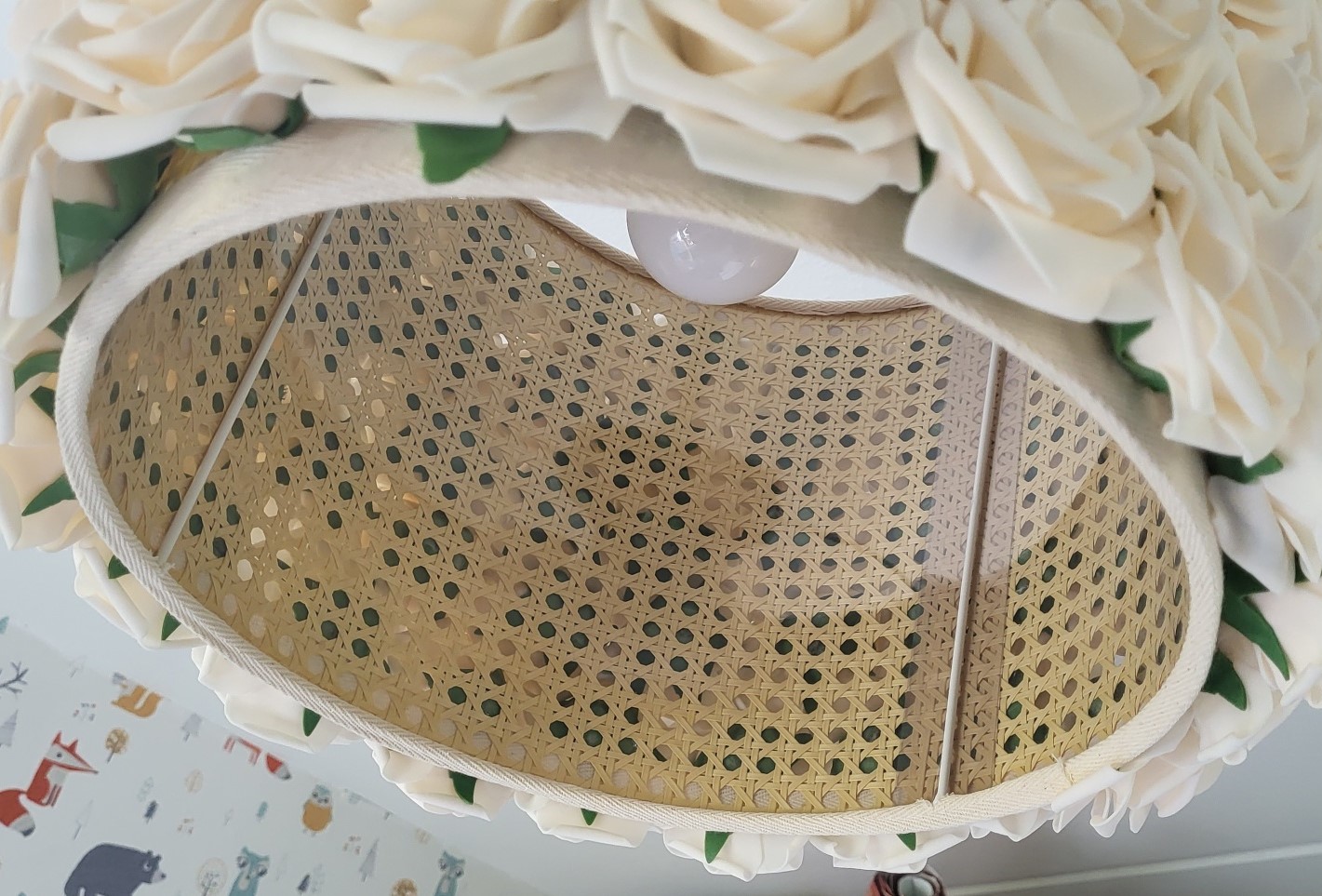 A. Lampenkap webbing rozen wit - Afbeelding 5