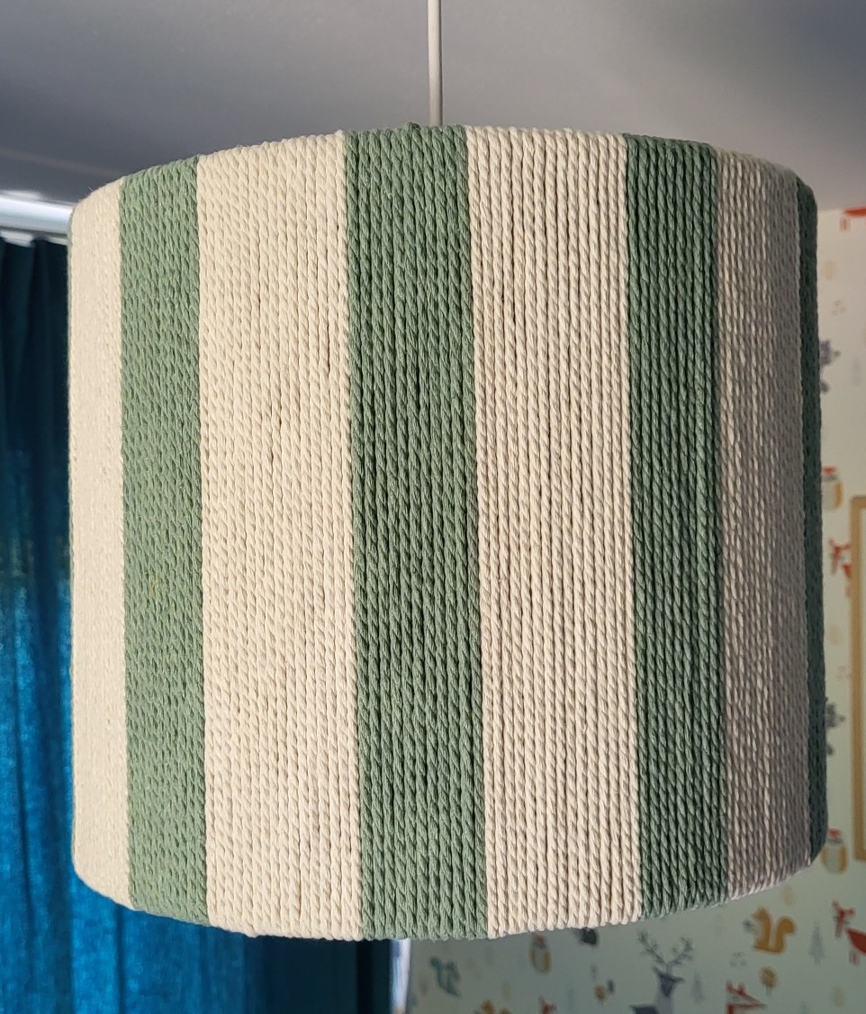 Prachtige lampenkap groen/creme