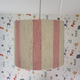 Prachtige lampenkap roze/creme