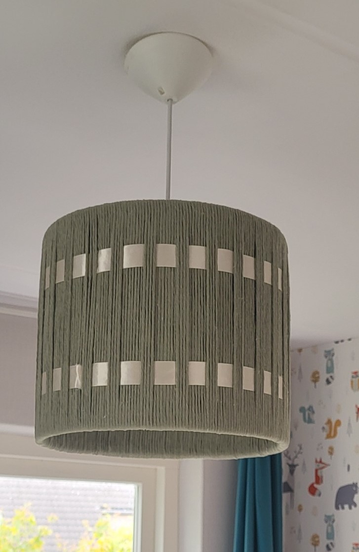Lampenkap met satijnen lint