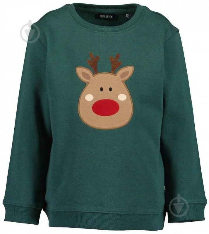 Blue Seven kerst sweater groen mt 110 - Afbeelding 2