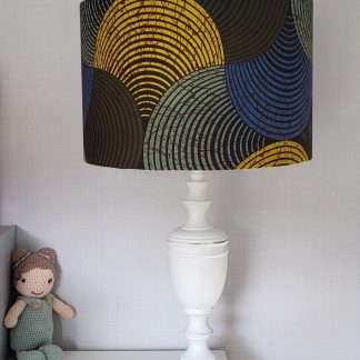 A. Lampenkap met Afrikaanse Wax katoen