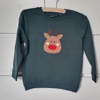 Blue Seven kerst sweater groen mt 110