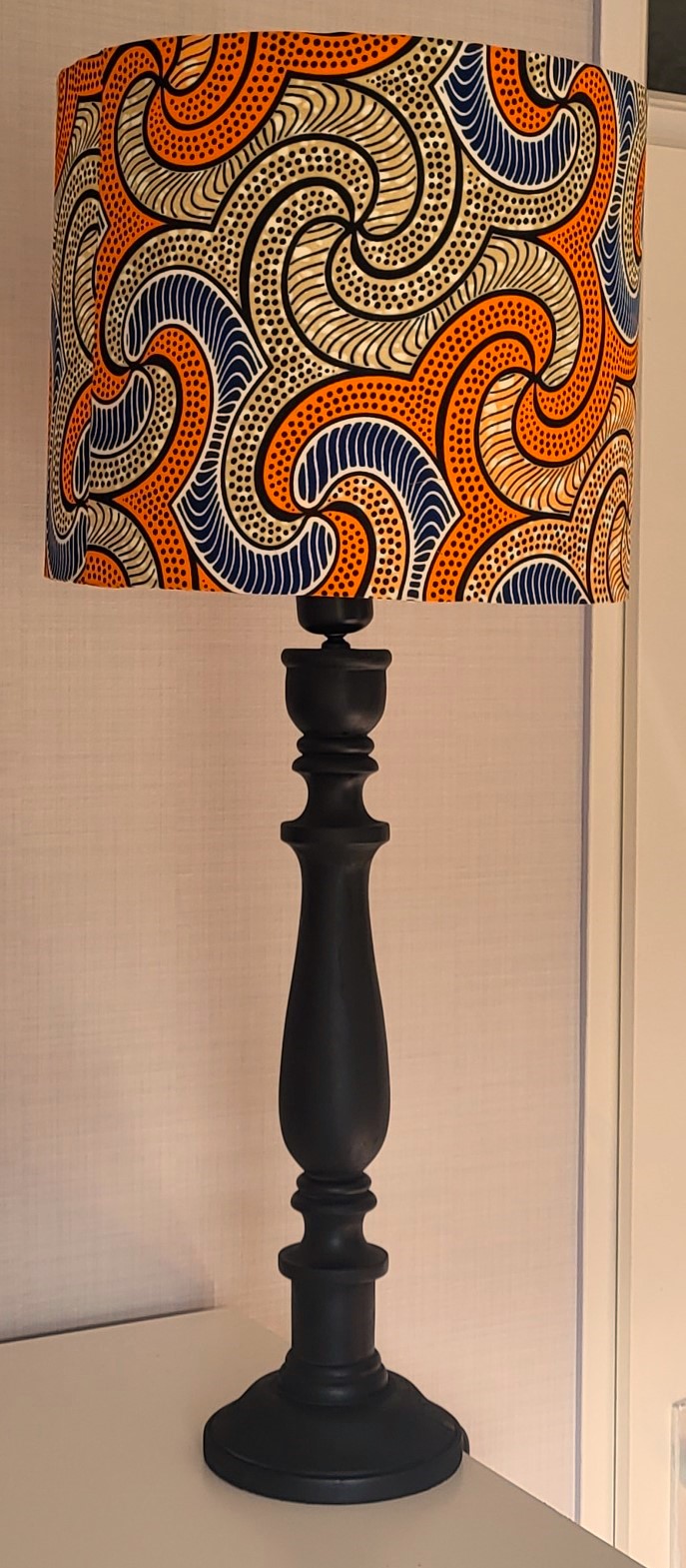 A. Prachtige lampenkap van Afrikaanse wax print stof - Afbeelding 5
